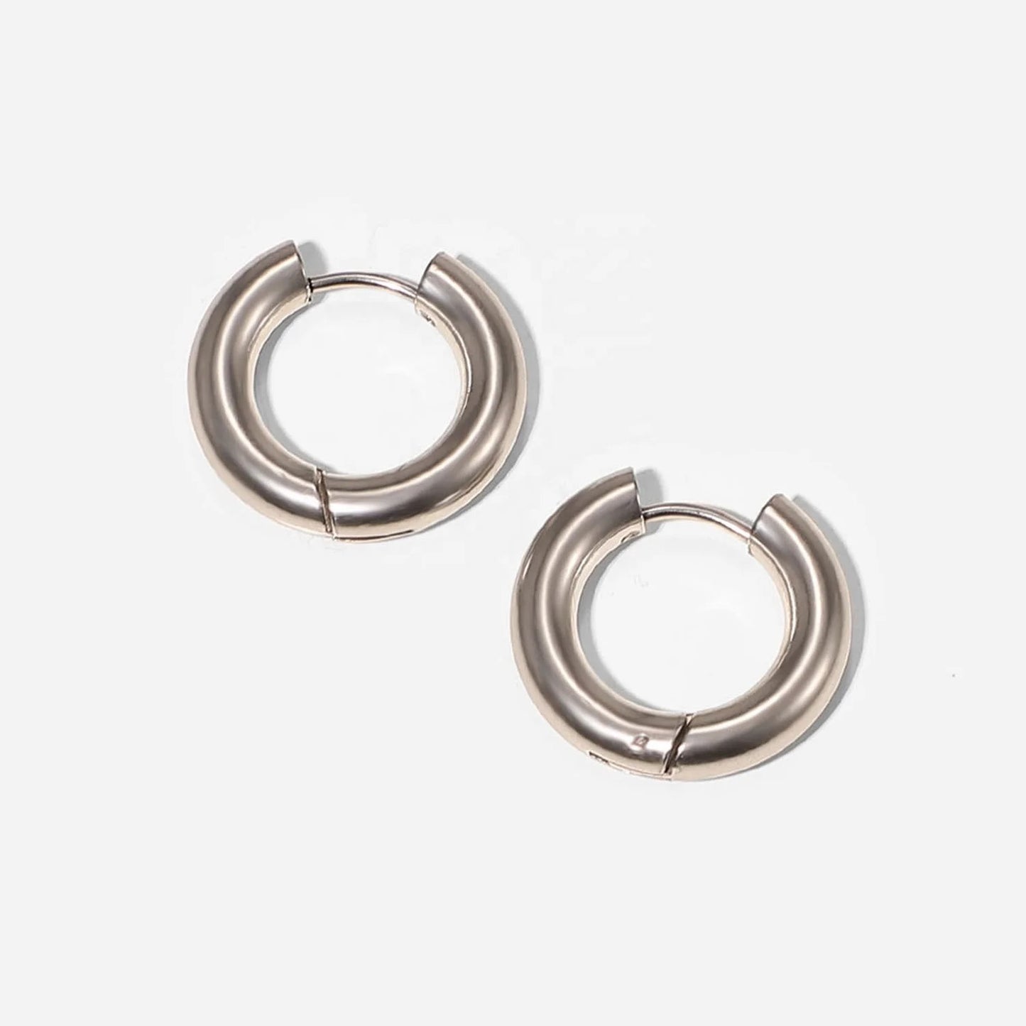 12mm Silver Hoops