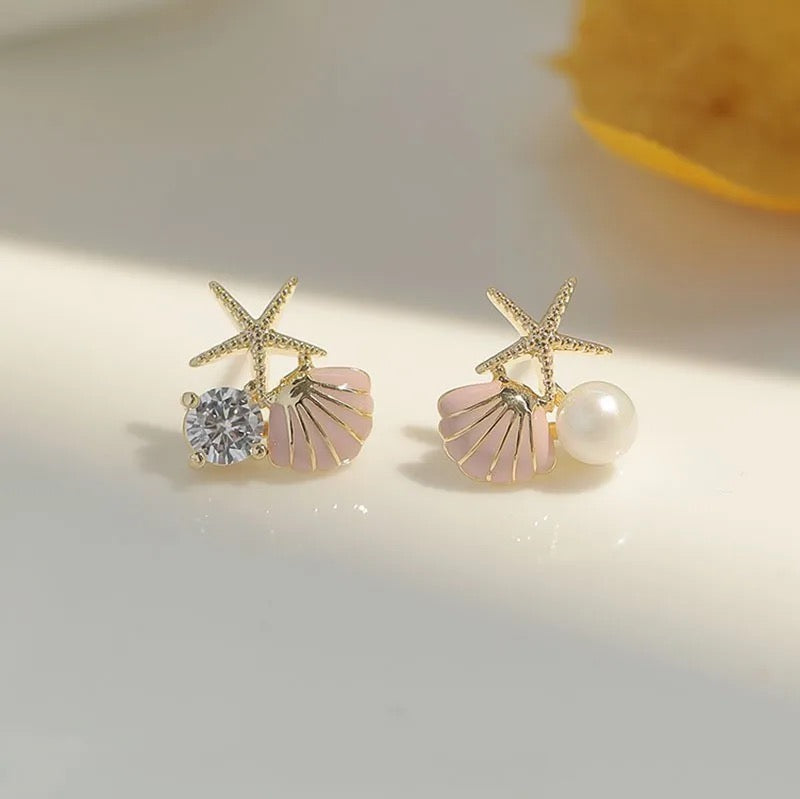 Pink Starfish Studs