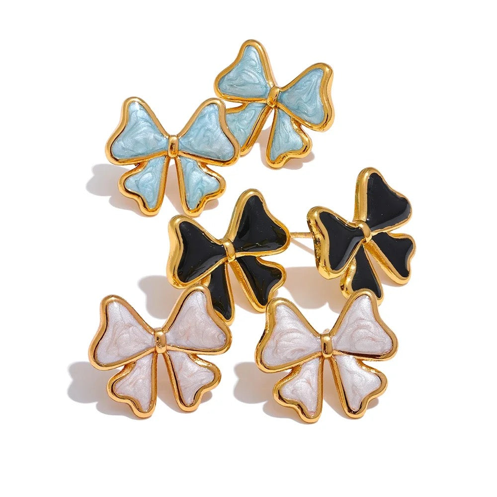 Enamel Bow Studs