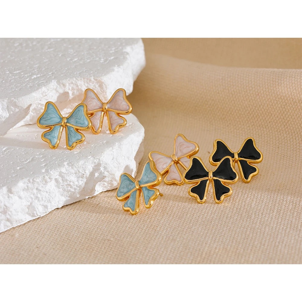 Enamel Bow Studs