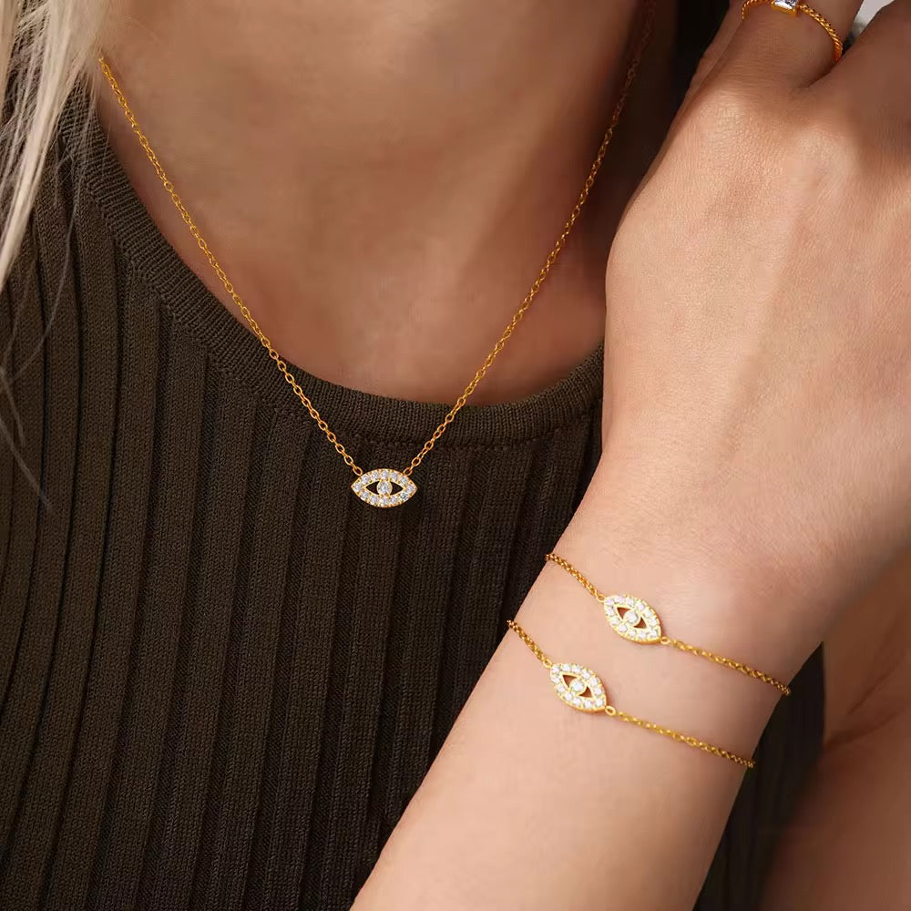 Gold Cz Eye