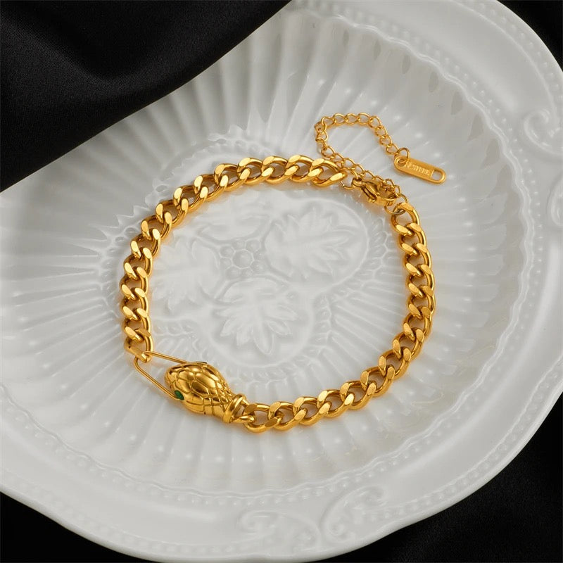 Serpent Gold Bracelet