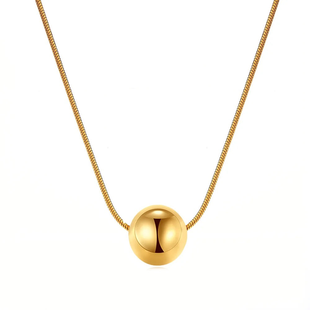 Single Gold Ball Necklace