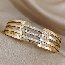 Linear Zircon Bangle