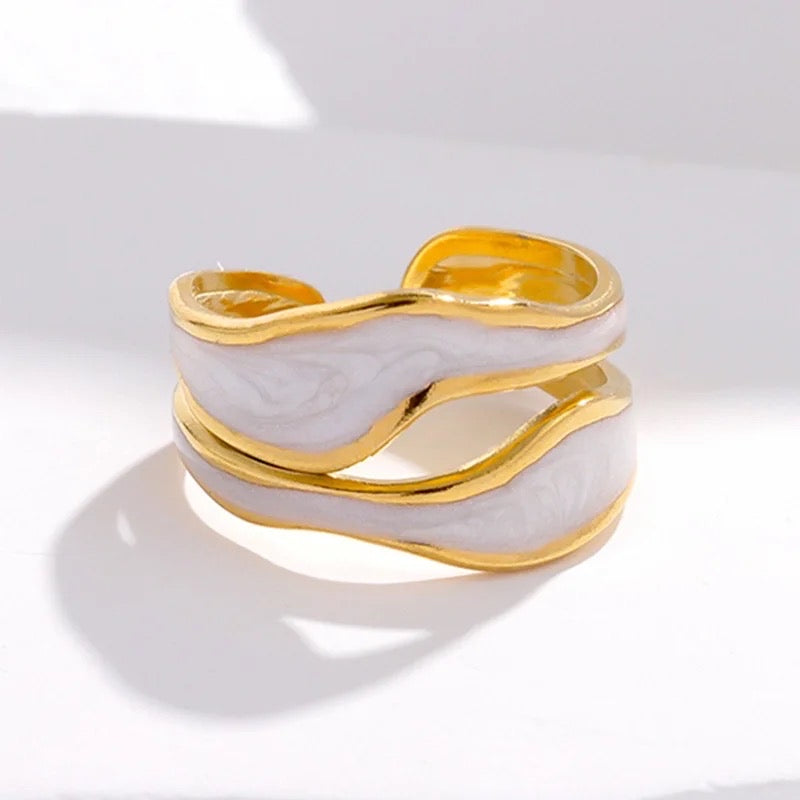 White Irregular Ring