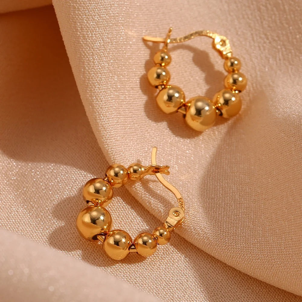 Hepta Beaded hoops