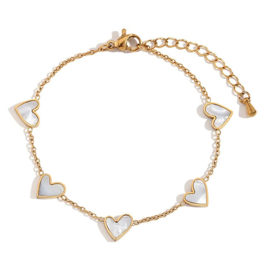 White Multiple Hearts bracelet