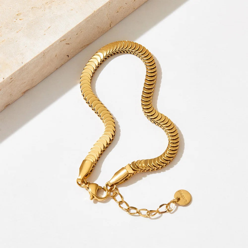 Fish Scale Gold Bracelet