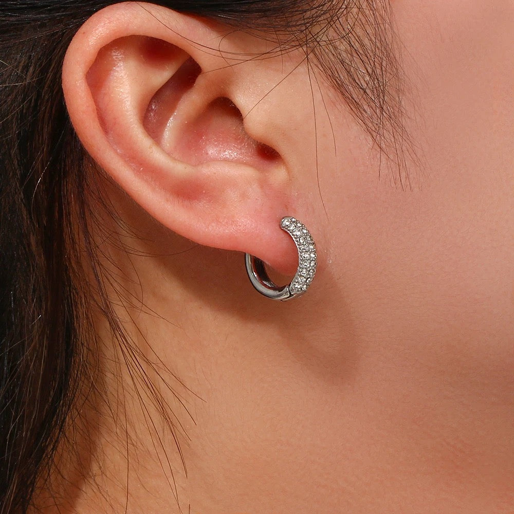 Soho Silver Hoops