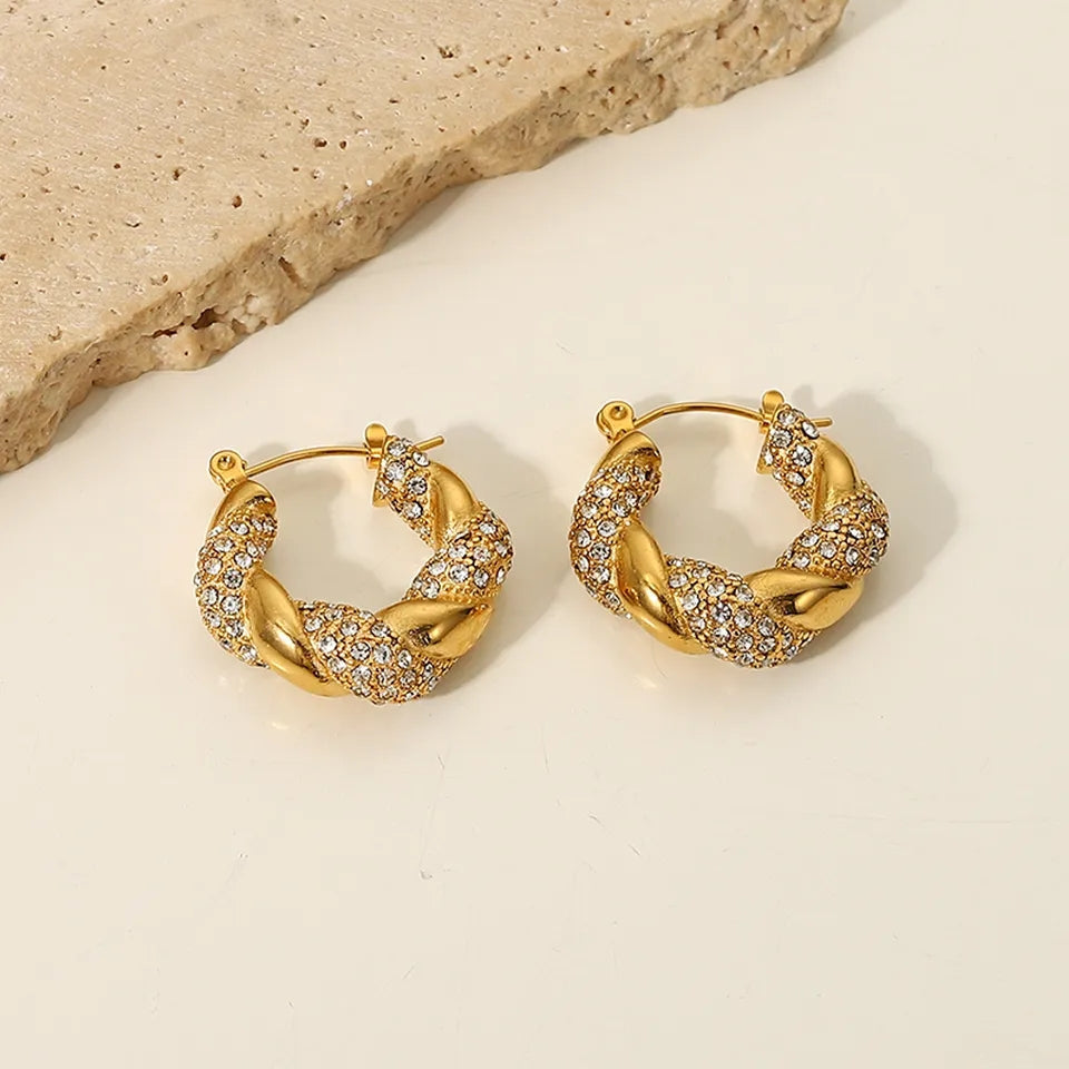 Encrusted Hoops