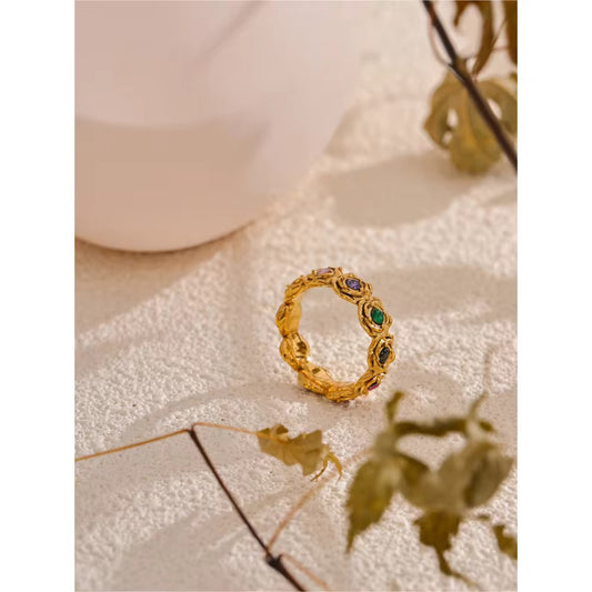 Rainbow Roses Ring