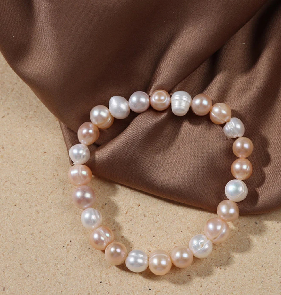 Real Pearl Stretchable Bracelet