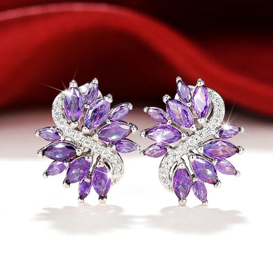 Purple Emaya Zircon Studs