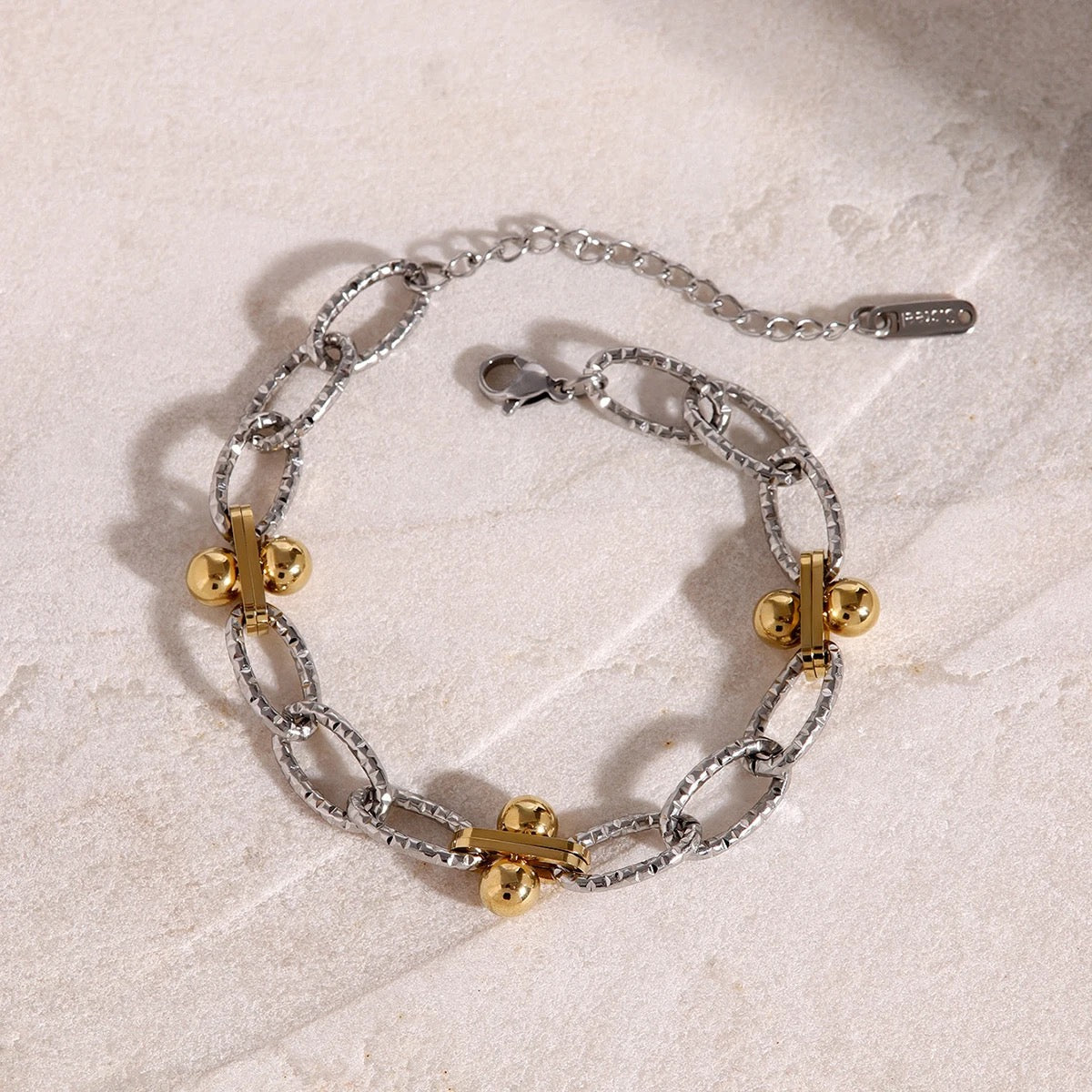 Duo Tone Link Bracelet