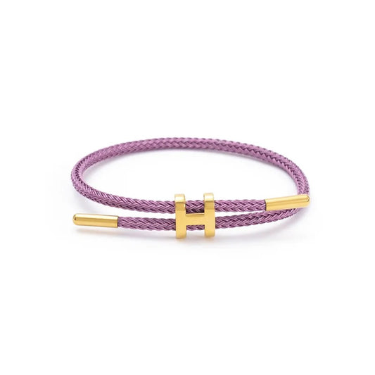 Purple H Braid Bracelet