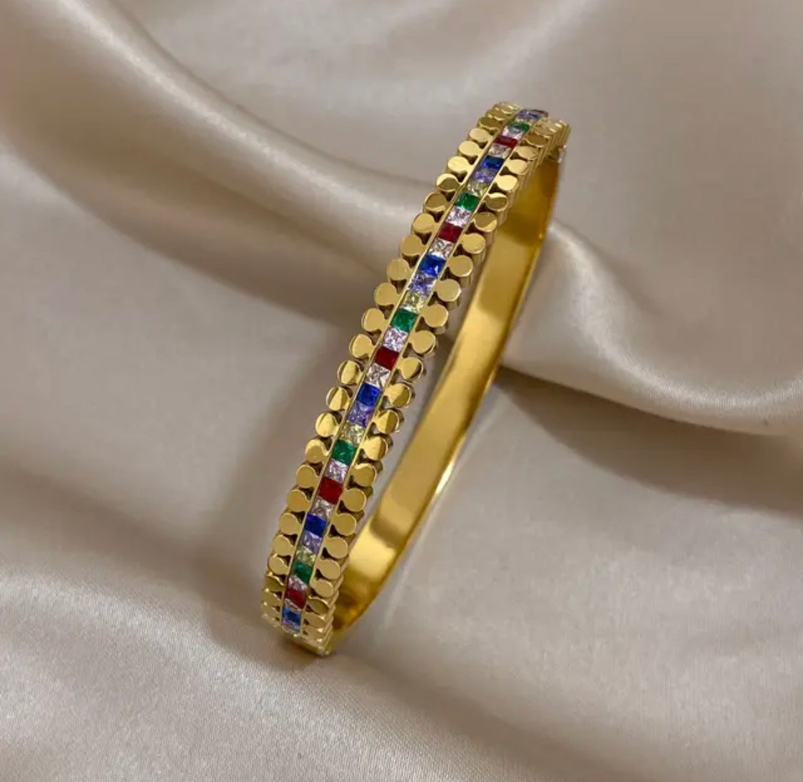 Multicolor Zircons Bangle A14