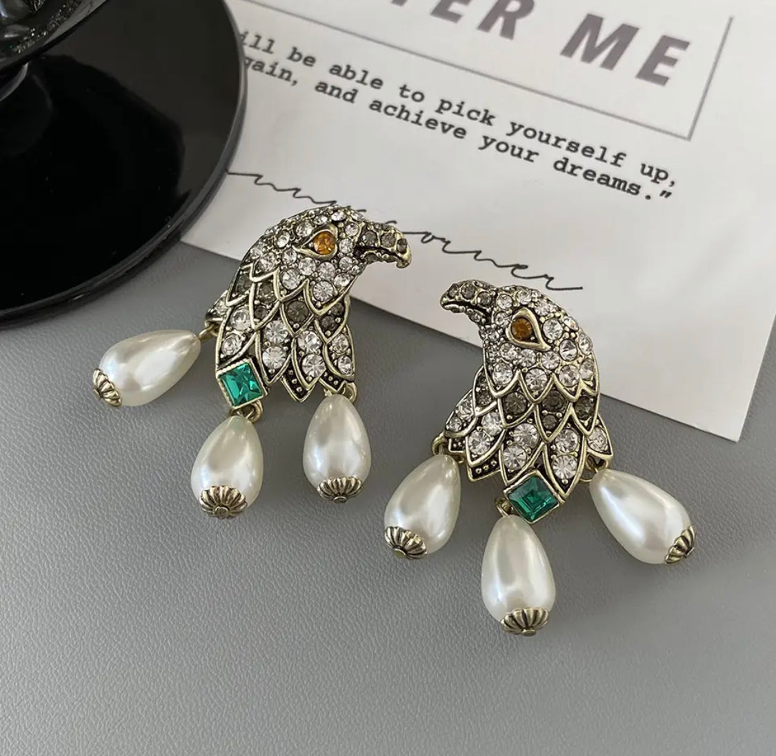 Bird Pearl Earrings