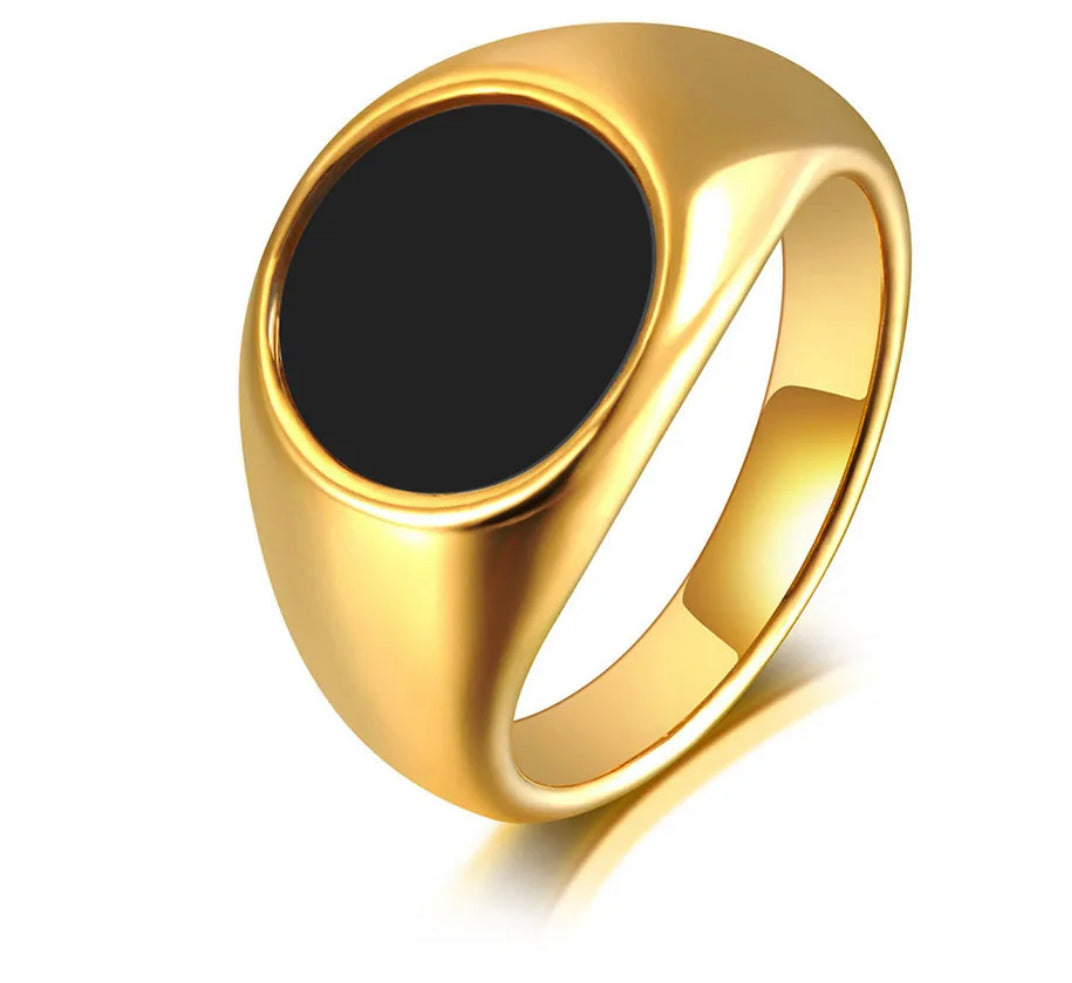 Black Round Ring