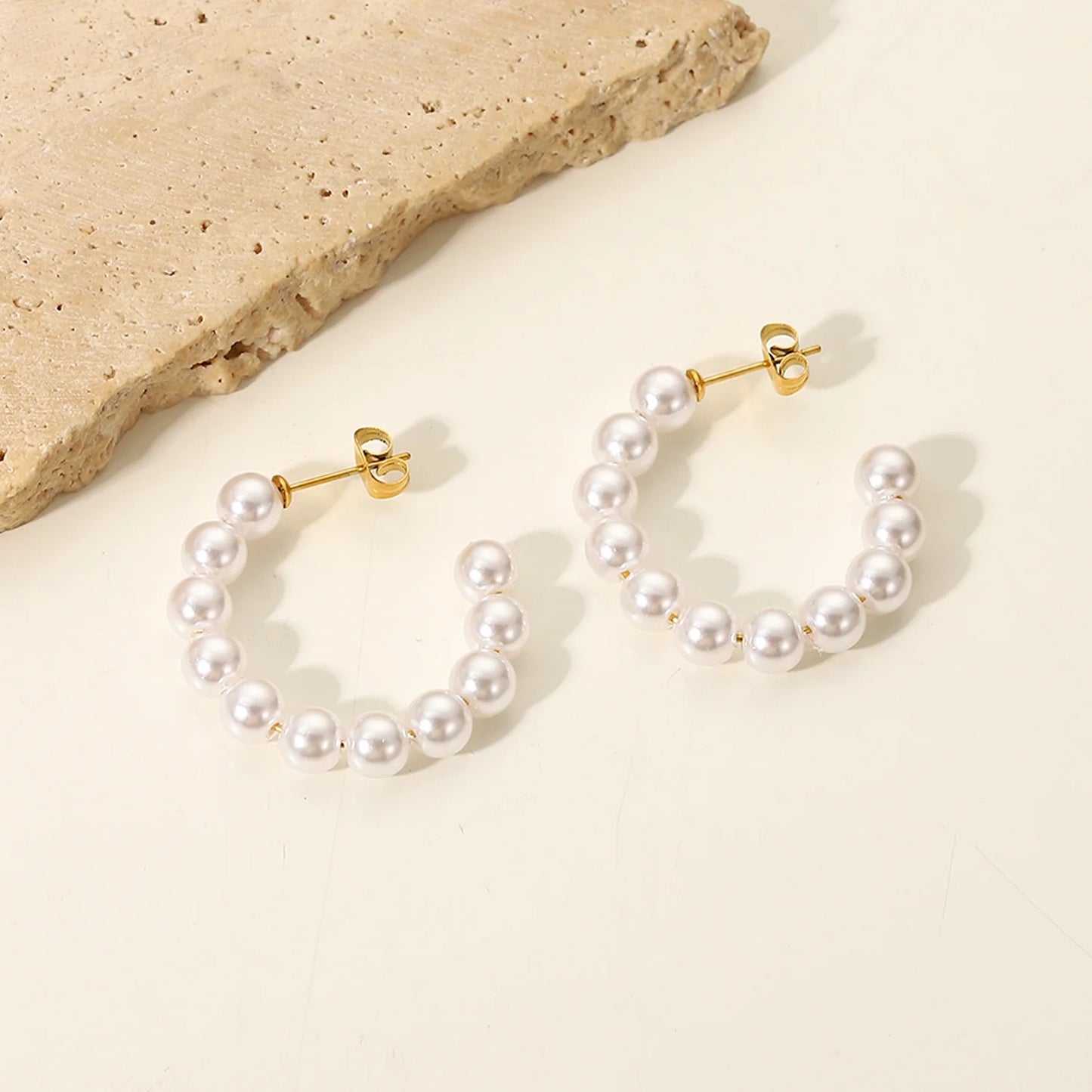 Hazel Pearl Hoops