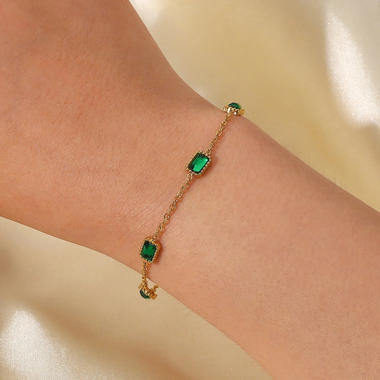 Emerald Dainty Bracelet