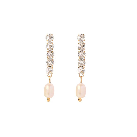 Persian Pearl Zircon Earrings