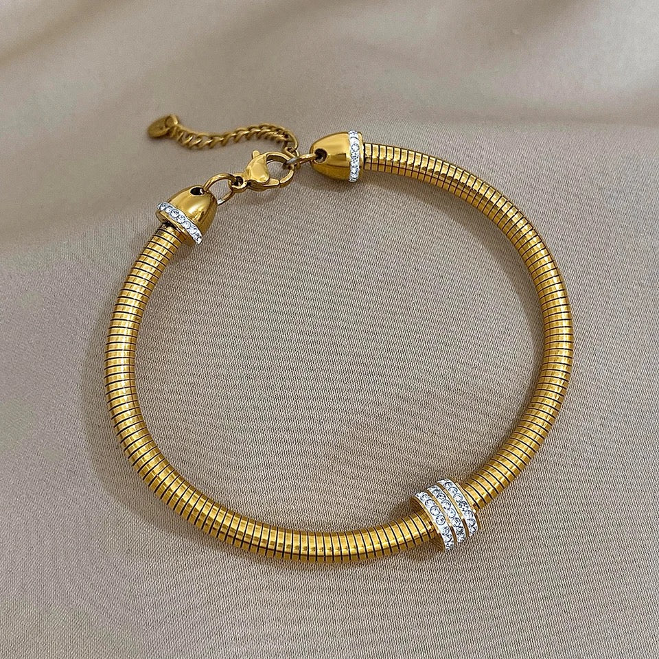 Rhinestone Snake Bangle A11