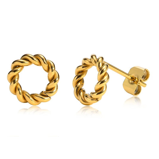 Twist Circle Studs