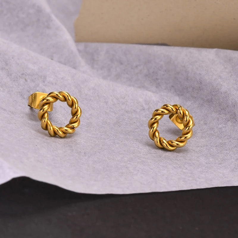 Twist Circle Studs