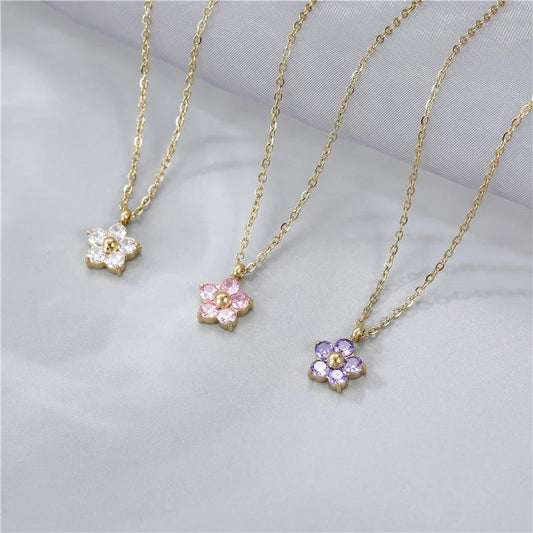 Mini Dainty Flower Necklace