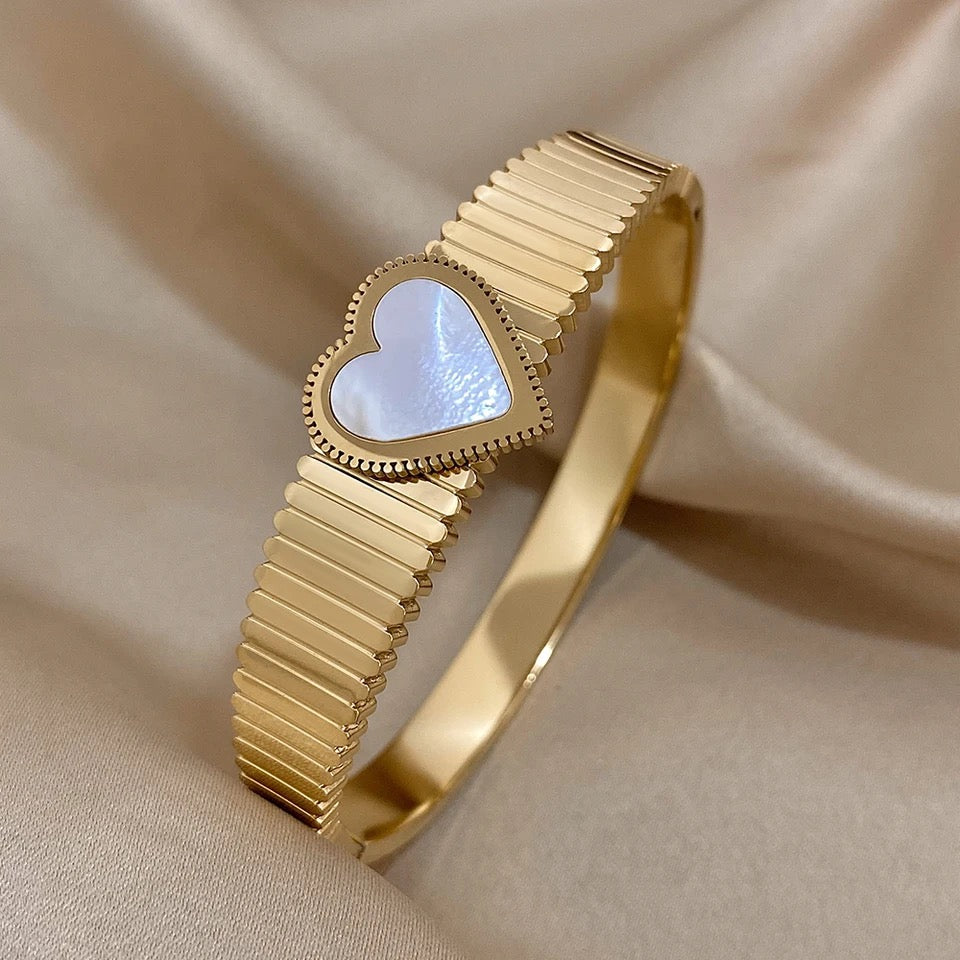 White Heart Bangle 68