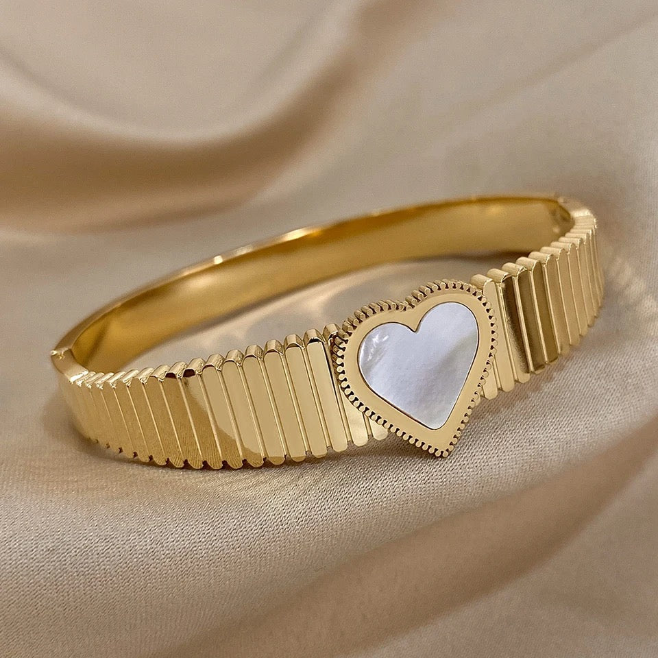 White Heart Bangle 68