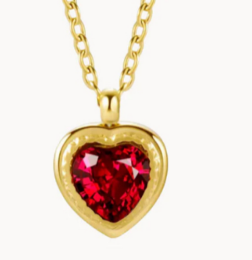 Red ballet Heart Necklace