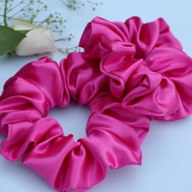 Bright Pink Scrunchie