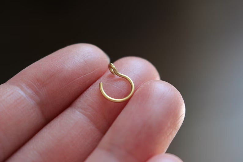 18k Fake Nose Ring (for non-pierced nose)