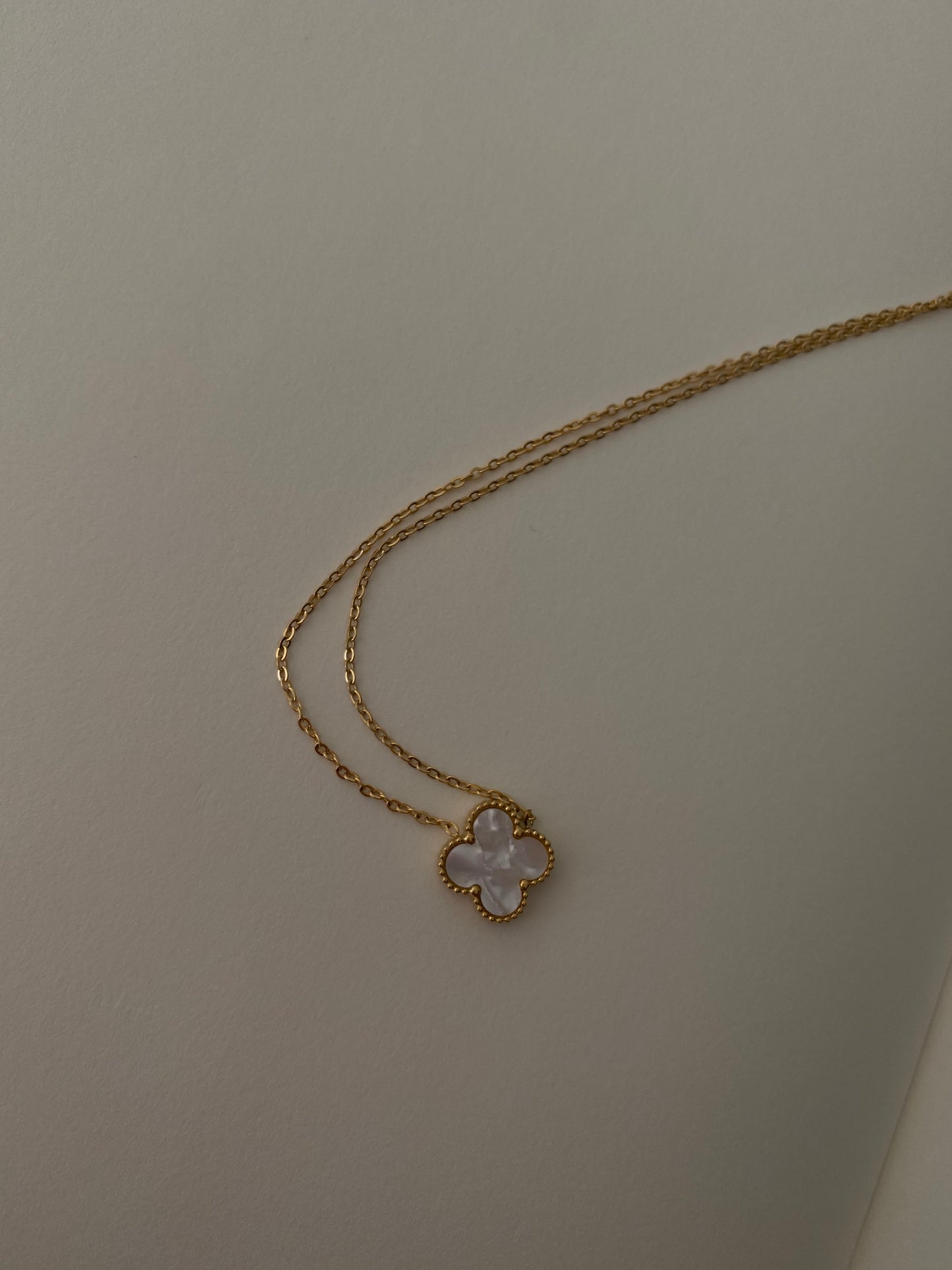 Clover White Necklace only