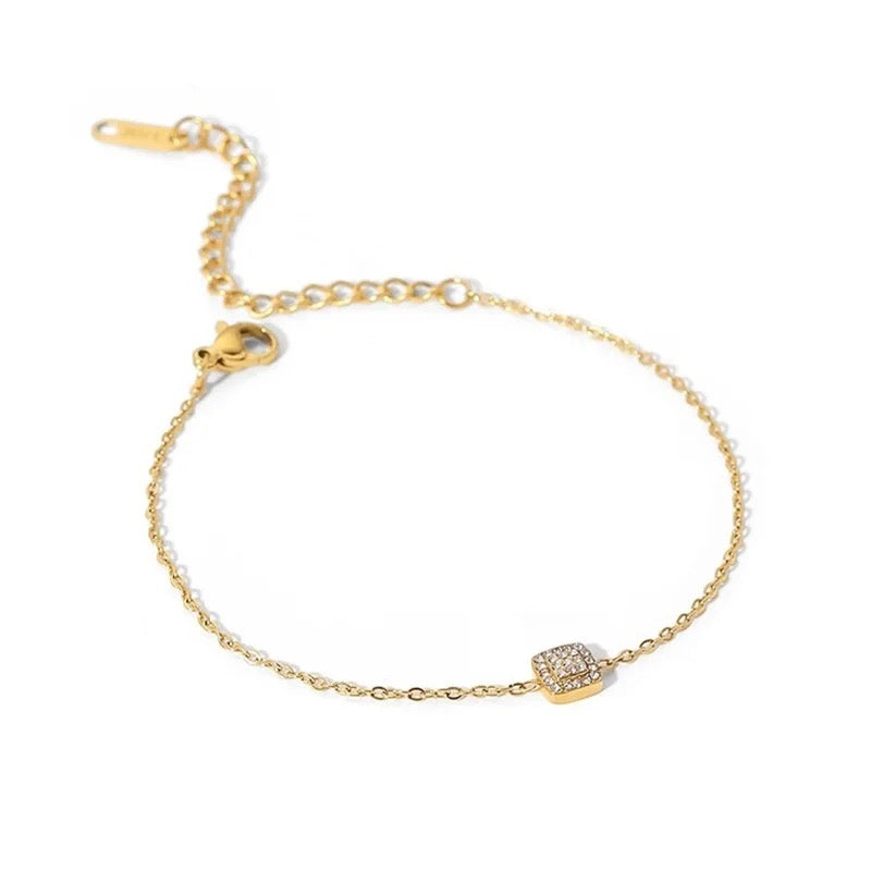 Millie  Square Gold Bracelet