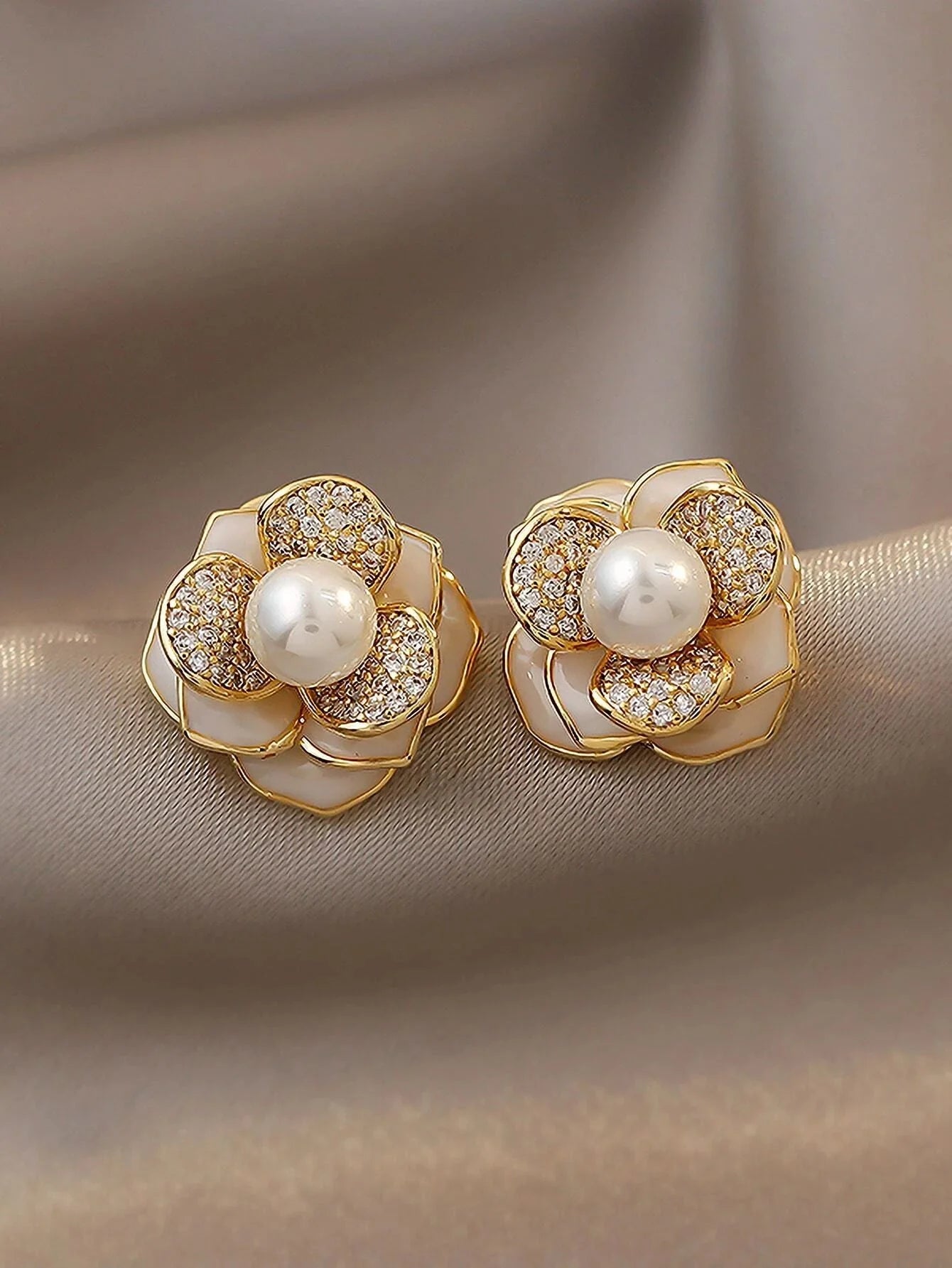 Lotus Pearl Studs