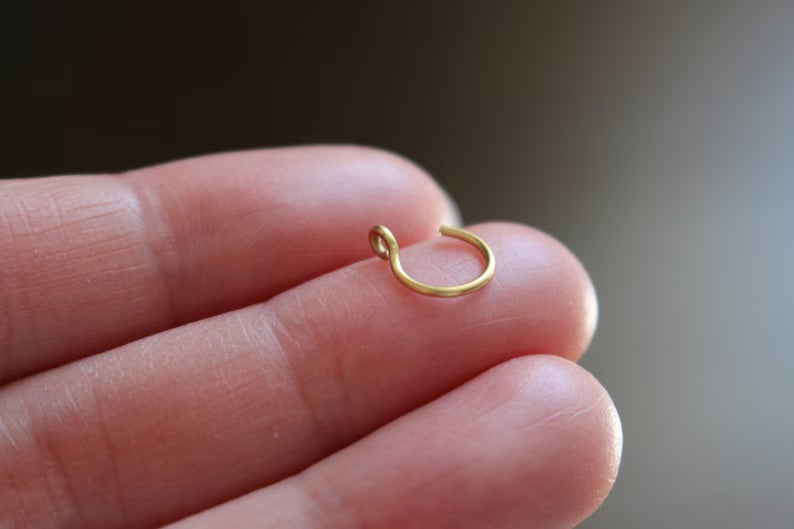 18k Fake Nose Ring (for non-pierced nose)