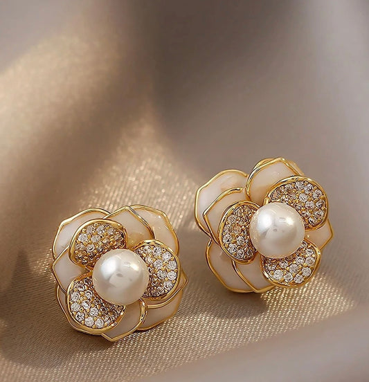 Lotus Pearl Studs