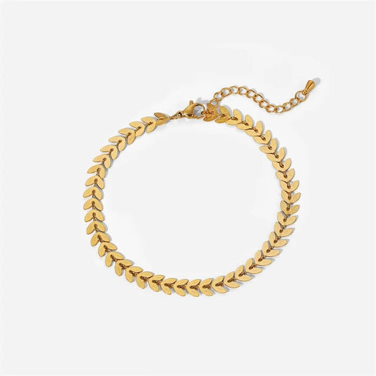 Leaflet Gold Anklet