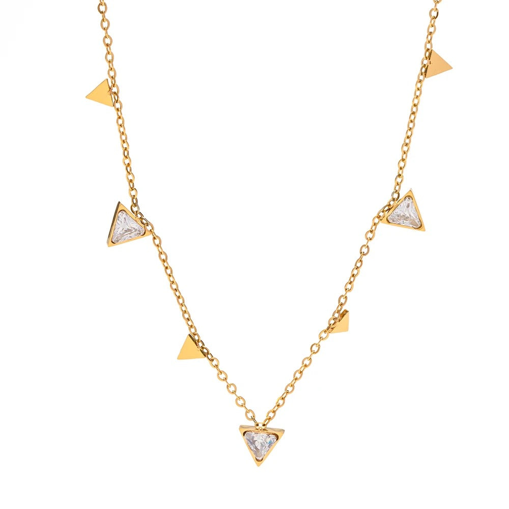 Triangular Zircon Choker