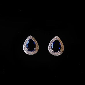 Sapphire Teardrop Studs