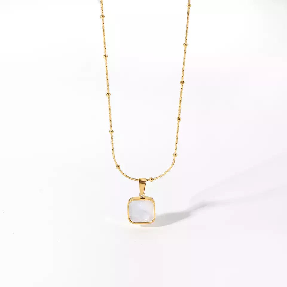 Ivory Square Necklace