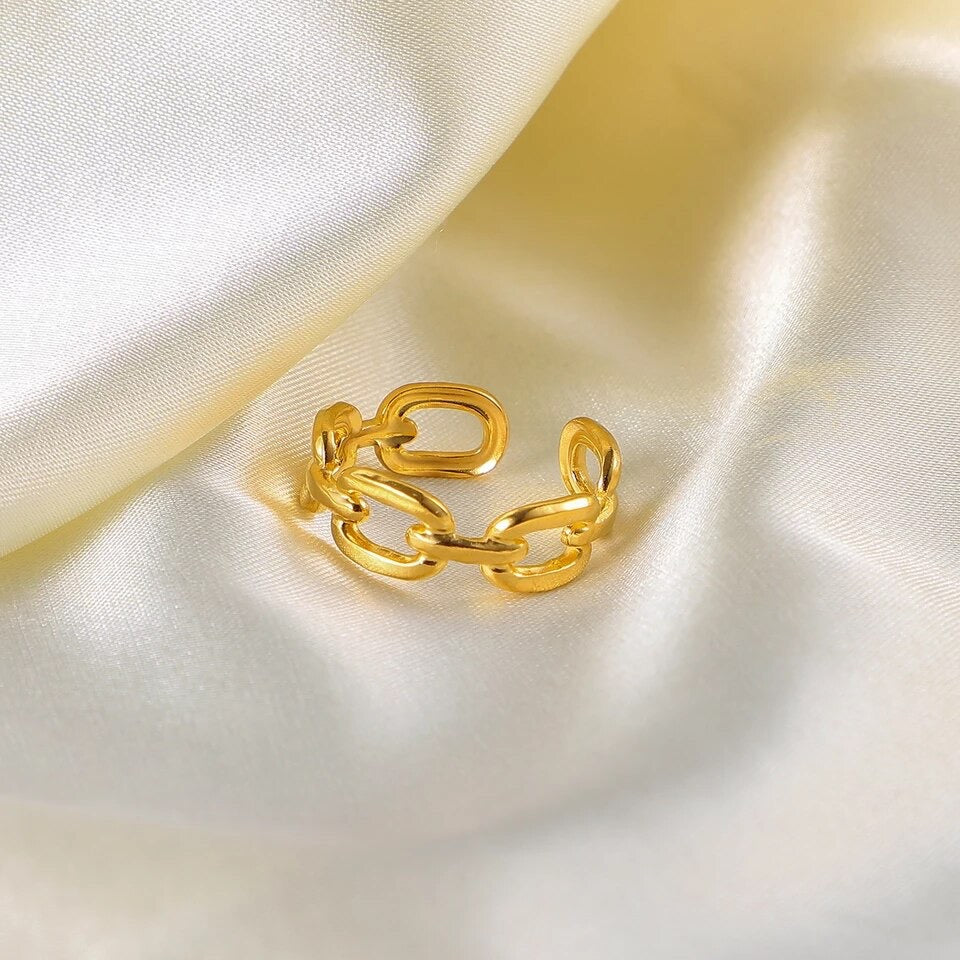 Accessory Rings Chain Link Chain Open Rings – Honey, I’m home Accessories.