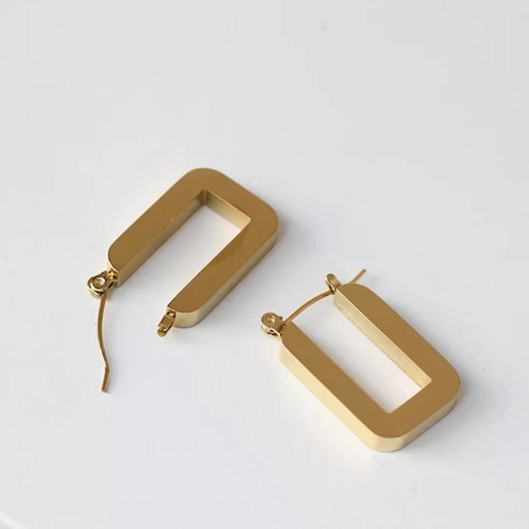 Square Gold hoops