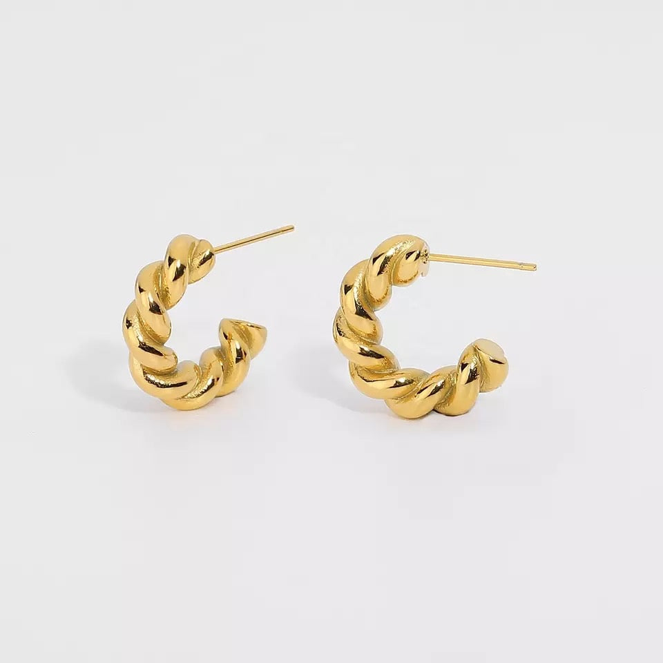 Gold braid Hoops