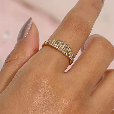 Glitter Zircon Ring