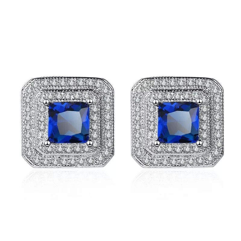 Blue Octa Studs