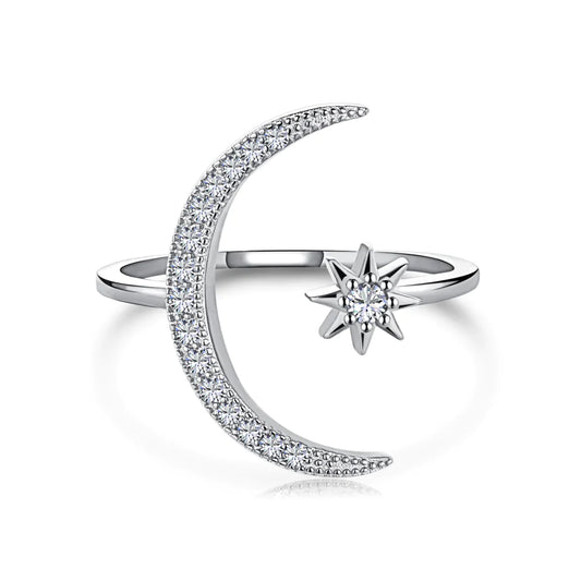 Silver Crescent Ring