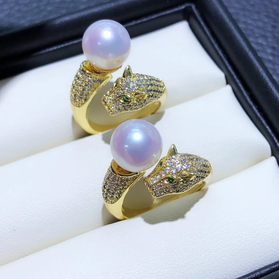 Pearl Snake Ring (Adjustable size)